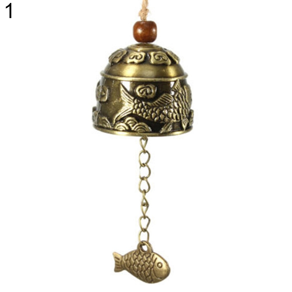 Campana de Feng Shui de dragón/pez a la , buena suerte, fortuna, carillón de viento, decoración decorativa, artesanías, 1 ud.: 1