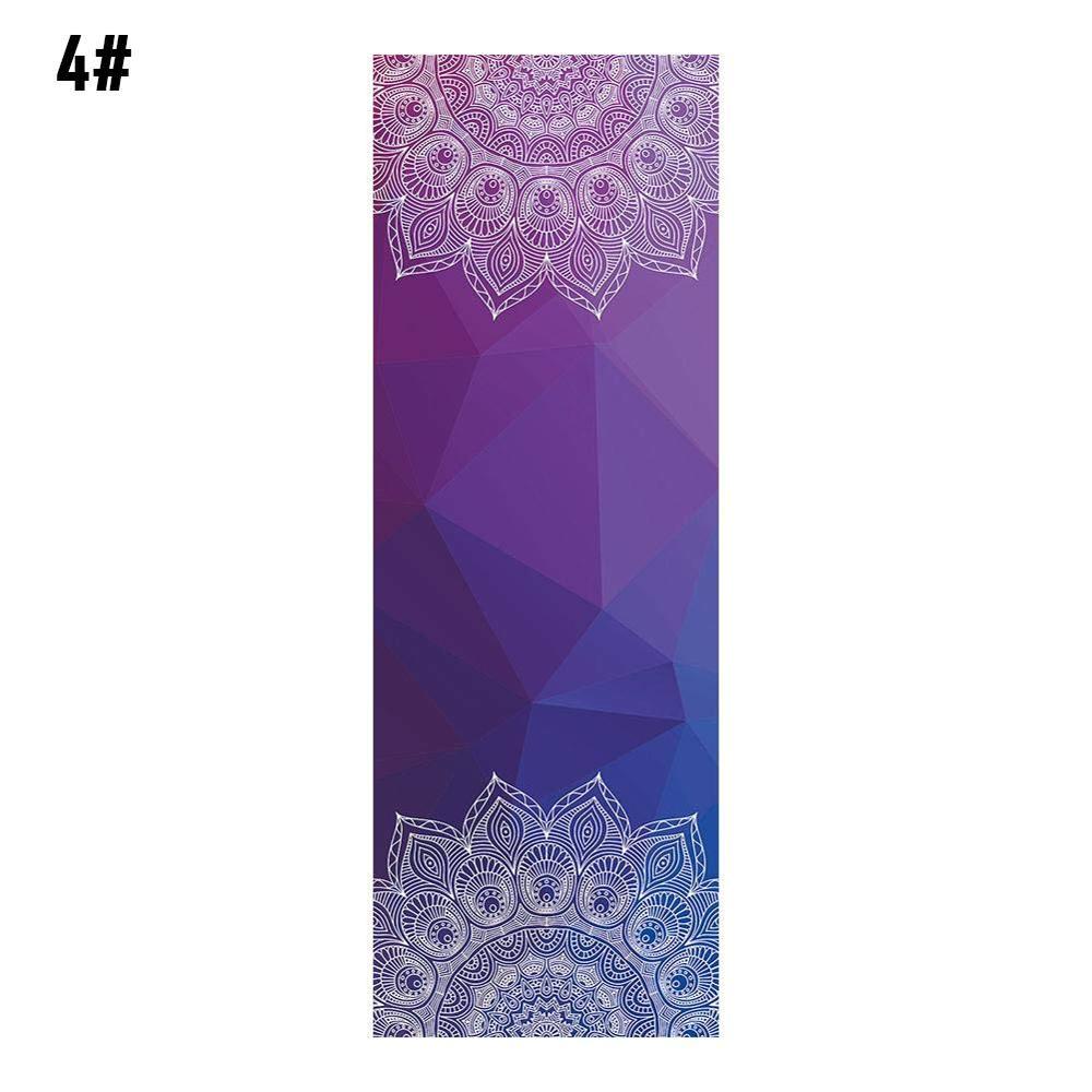 Yoga Deken Mandola Print Dikke Antislip Pilates Workout Oefening Gym Thuis Yoga Mat Handdoek Sit-Ups Camping picknick Matten 183*68Cm: plum