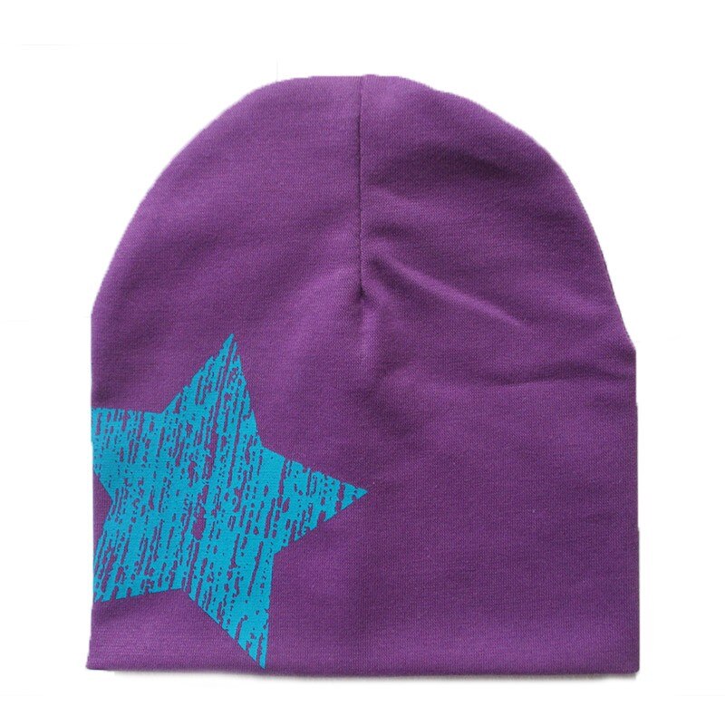 Bonnet d'hiver en coton chaud pour bébé garçon, bonnet, écharpe, bonnet, motif étoile: Violet 