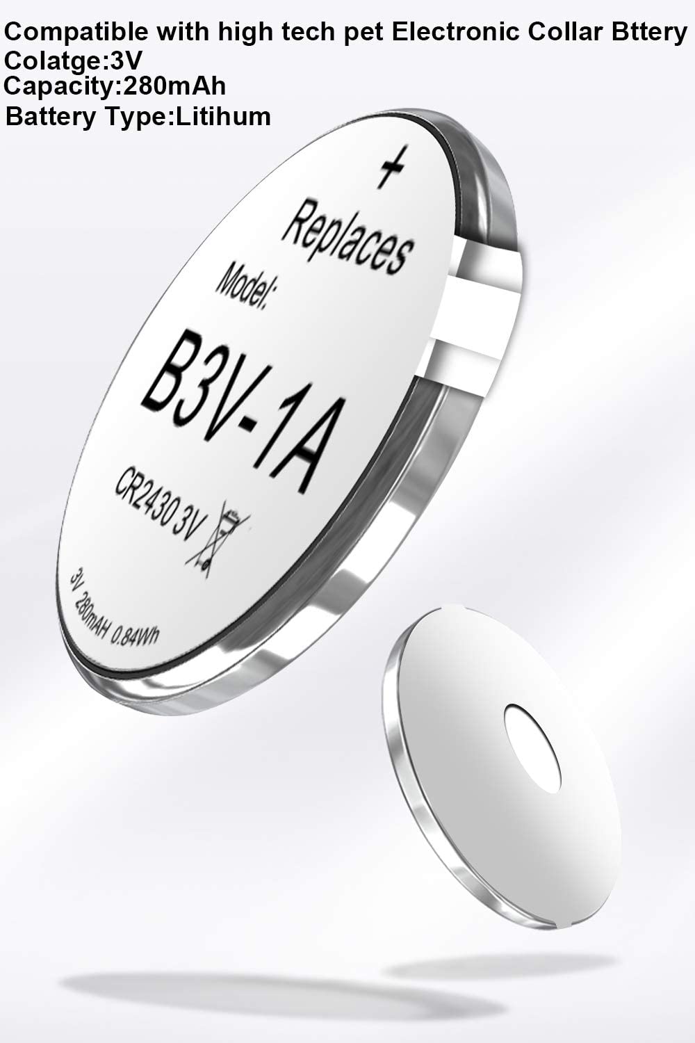 Abeden – batterie au Lithium 3V 280mAH, pour collier électronique unique en Pet, 8 pièces/paquet, CR2430