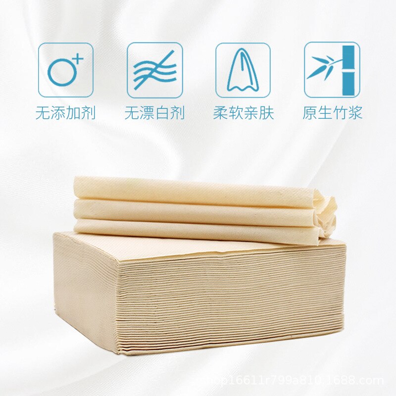 Shijili bambu polpa cor natural papel de desenho 4-layer engrossado papel higiênico doméstico não tecido sucata