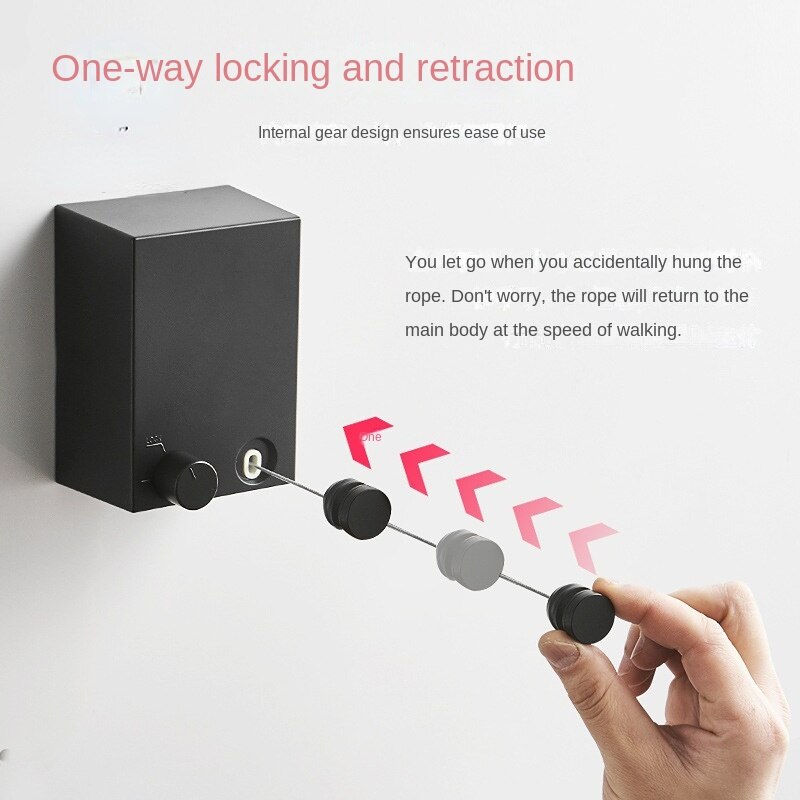 Retractable Clothes Line Dryer Indoor Outdoor Drying Rack ABS Plastic Clothesline Rack Laundry Dryer Telescopic varal WB3003