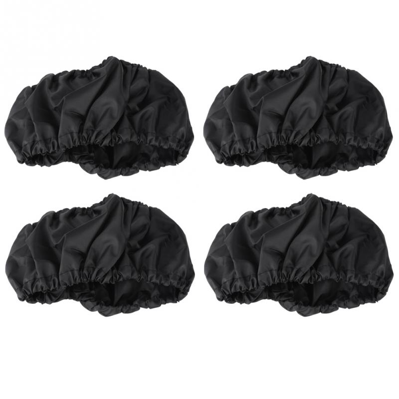 4 unids/set niño chico cochecito de bebé de protección cubre negro a prueba de polvo accesorios Anti-sucio polvo cochecito cubierta de la rueda: S