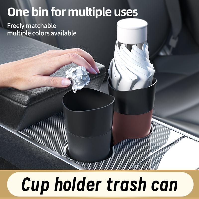 Mini Bunte Leder Auto Mülleimer Auto Staub Lagerung Container Wasserdichte Müll Behälter Lagerung Kasten Auto Zubehör Vielseitig