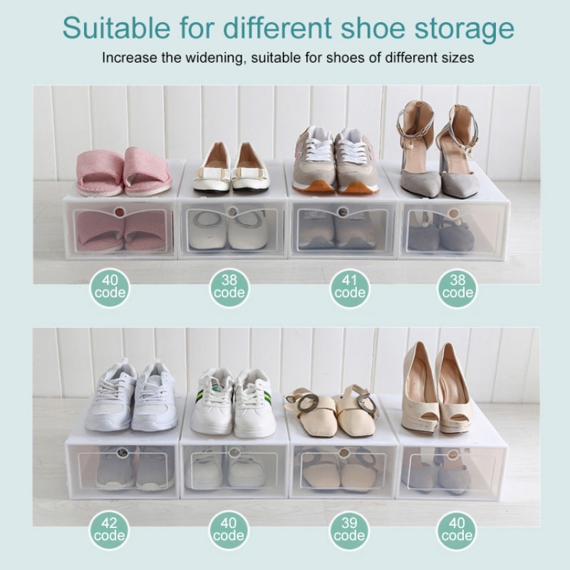 Storage Shoe Box Drawer Organizer Household DIY Shoes Drawer Divider Household Organizer Plastic Foldable Shoes Box