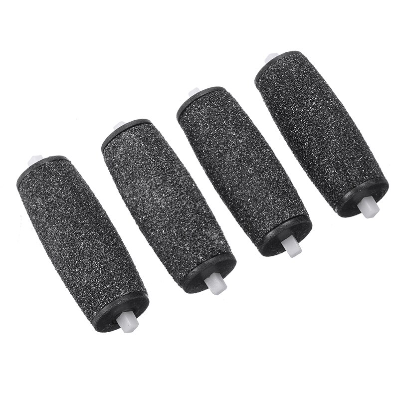 Mayitr 4 stuks Extra Grof Vervanging Refill Roller Hoofd Donkergrijs Voor Elektrische Pedicure Voet File Gereedschap
