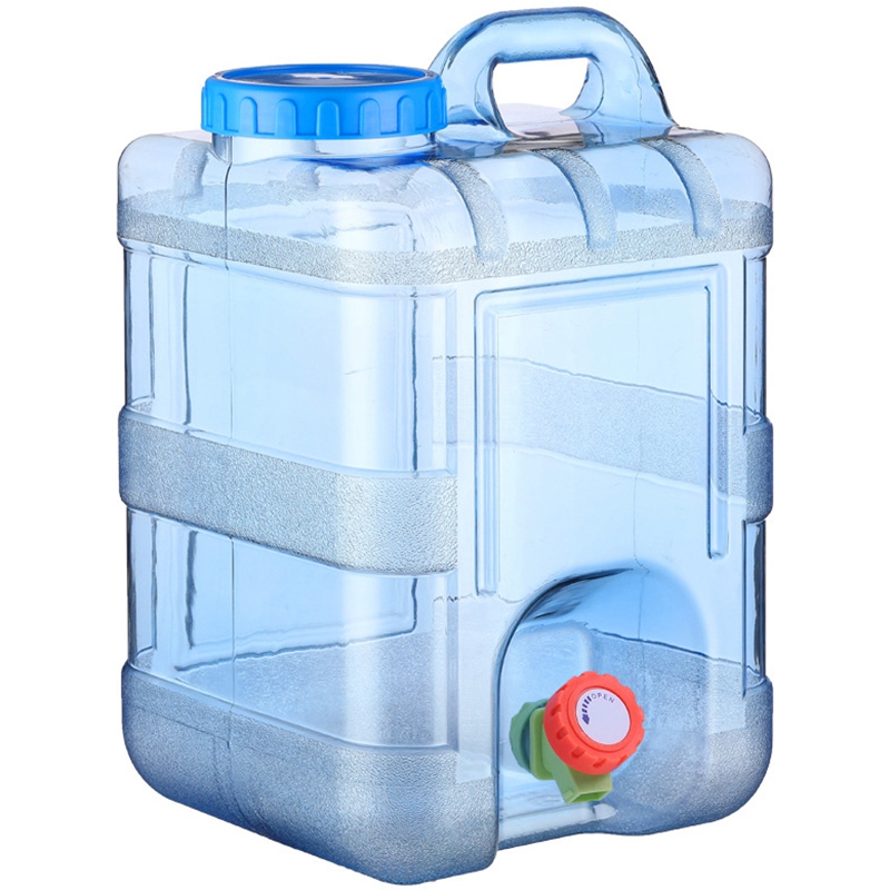 15L Water Bucket Food Grade PC Home Water Storage Container with Lid Faucet