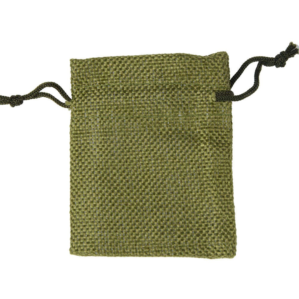 25 Stks/partij Trekkoord Jute Jute Zak Vlas Tassen Sieraden Verpakking Zakken Voor Bruiloft Snoep Tas Kan Afdrukken Logo: S / Licht Bruin