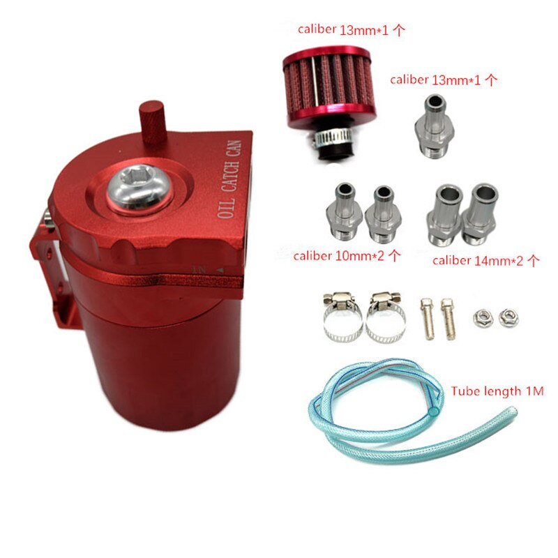 SPSLD-tanque de depósito de aceite de aluminio, accesorio con filtro de aire, Universal, 300ML: RED