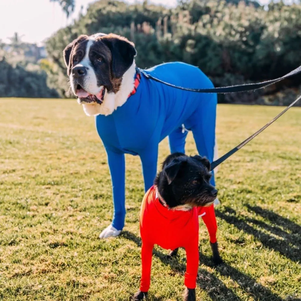 Pet Dog Onesie Clothes Anxiety Calming Shirt For Medium Large Dogs 4-leg Dog Jumpsuit Prevent Shedding Hair Surgery Recovery