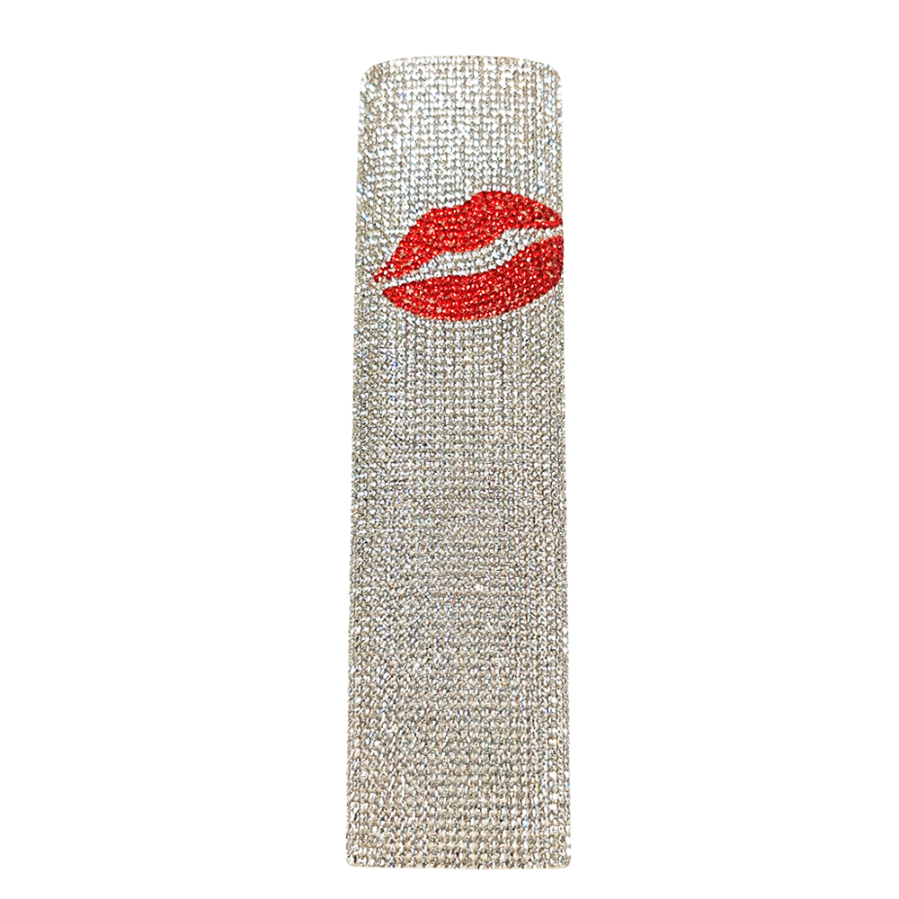 Housse de Microphone en strass, manchon décoratif pour Microphone sans fil pour Disco, scène, fête, émission de télévision: Rouge