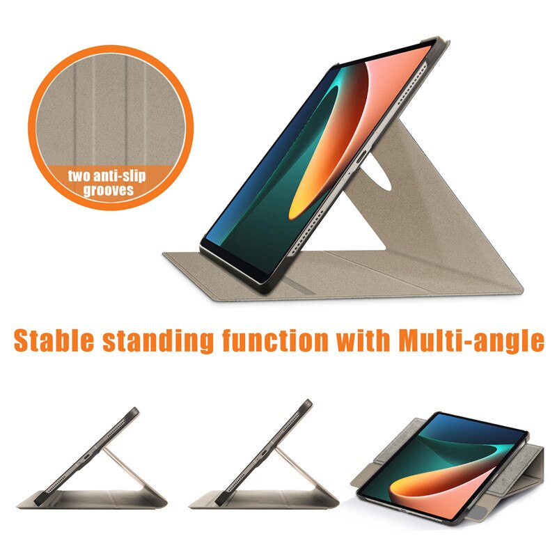 Per Xiaomi Pad 5 custodia per Tablet tessuto morbido supporto girevole a 360 gradi Smart Cover per Funda Mipad 5 Mi Pad 5 Pro custodia Coque 11 pollici
