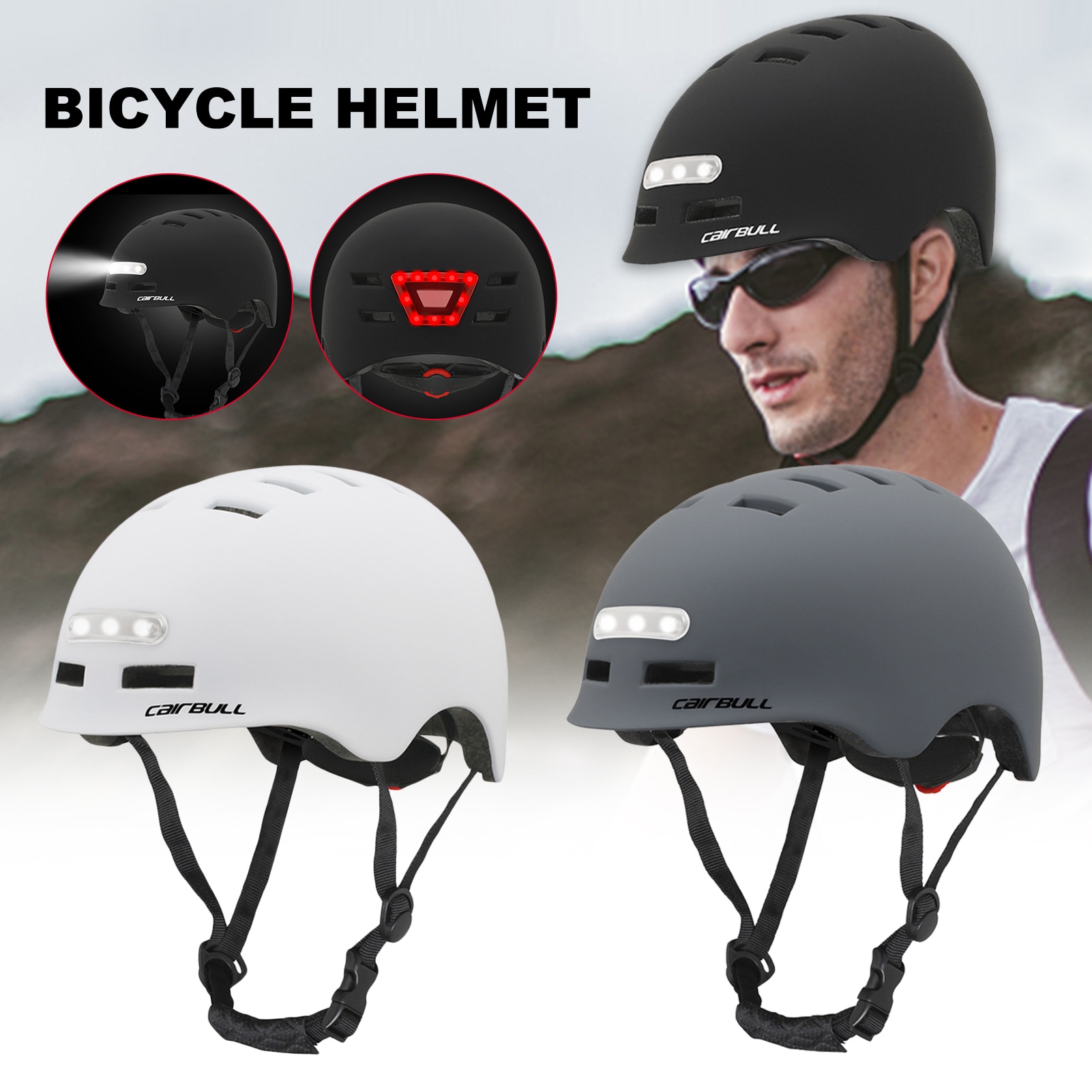 Fietsen Led Smart Achterlicht Fiets Volwassen Helm Fiets Kid Helm Mountain Road Scooter Voor Xiaomi Sport Urban Helm