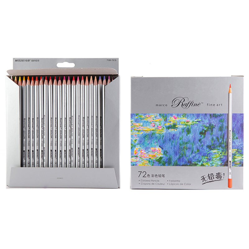 Marco-lápiz de rafia para pintar, lápices de colores profesionales, lapislázuli de Arte Fino, 24, 36, 48 y 72 colores