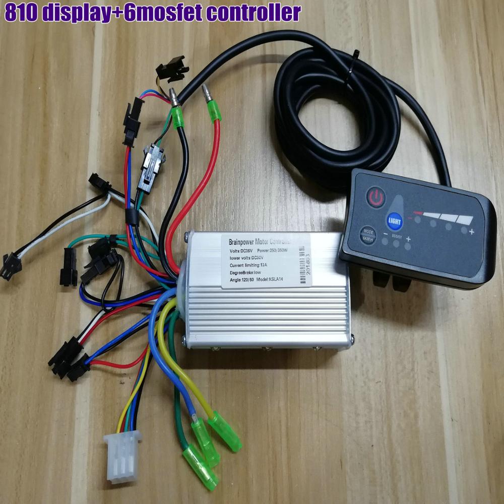 24v36v48v250w350w controller & led display control panel met 6 KM/H cruise & licht schakelaar knop elektrische fiets scooter deel