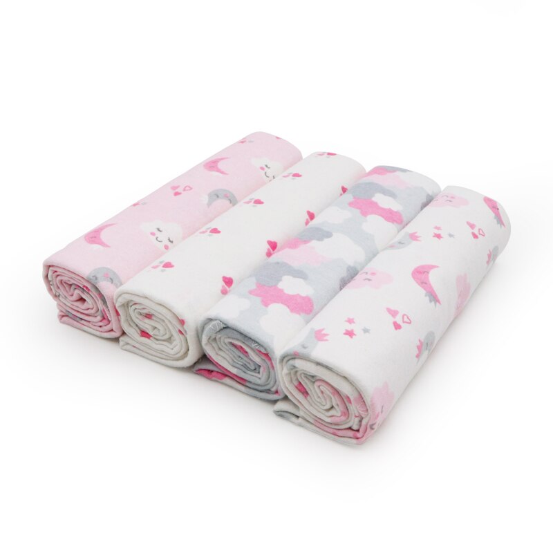 4 Teile/los Baby Decke Musselin Windel 100% Baumwolle Neugeborenen Swaddle Decken Baby Kinder Jungen Mädchen Weiche Swaddles Wrap Fotografie Requisiten: Moon