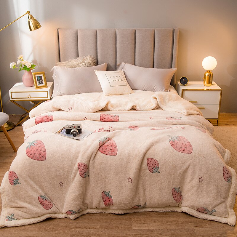 Super Warme Decke Luxus Dicke Decken Für Betten Vlies Decken und Wirft Winter Erwachsene Bett Abdeckung: styleG / 180x200cm
