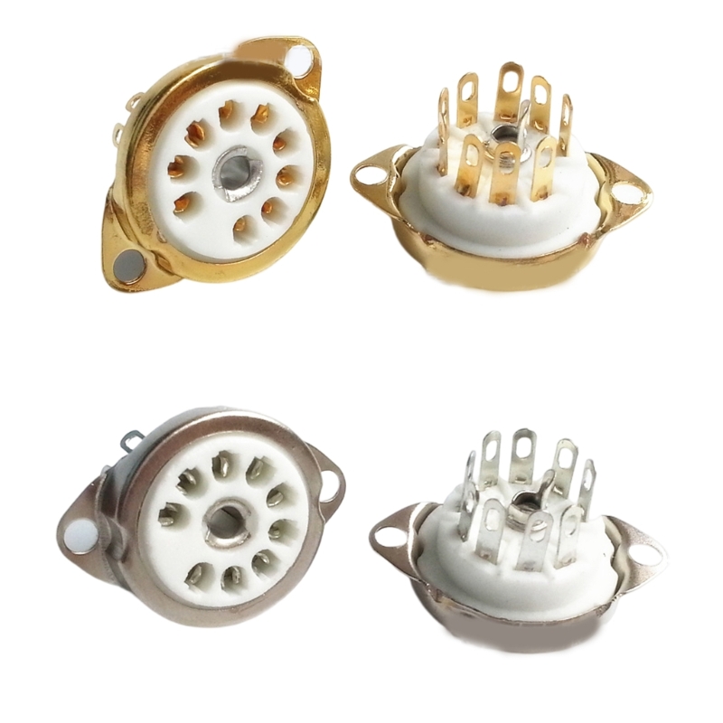 5pcs Ceramic Tube Socket 9PIN Tube Socket 9-Pin Vacuum Tube Socket for 12AX7,12AT7,12AU7,ECC83,ECC82,E88CC 6922