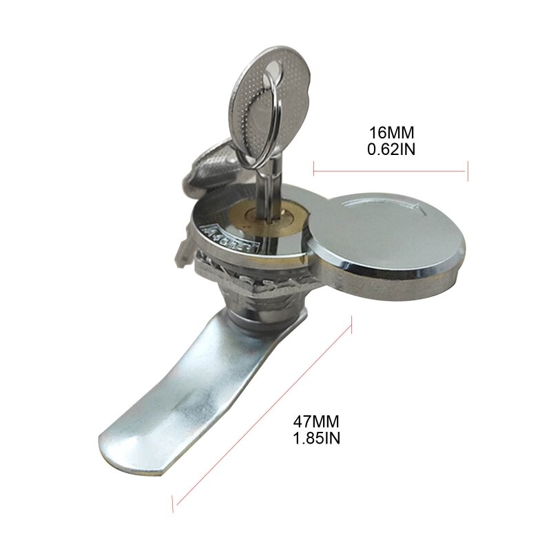 67JB Zinc Alloy Cylinder Cam Cylinder Lock Cabinet Keyed Cam Locks Mailbox Cabinet Tool Box Lock with Keys for Cabinet