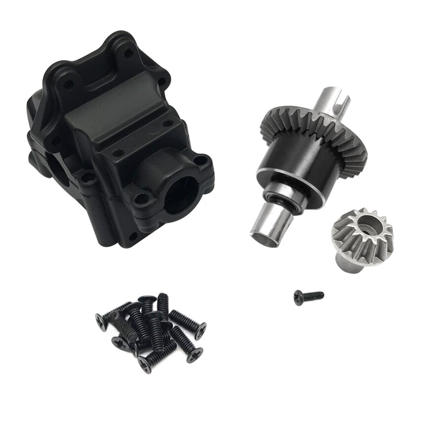 WL spielzeug 144001124019124018 RC Auto Upgrades Ersatz metall vorne und hinten getriebe gehäbenutzen und Differential setzt: Schwarz