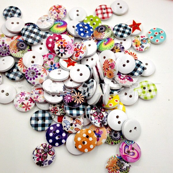 Botones de madera redondos y coloridos para bebé, botón de madera natural rosa, botones de para ropa, accesorios de costura de ropa: England buttons