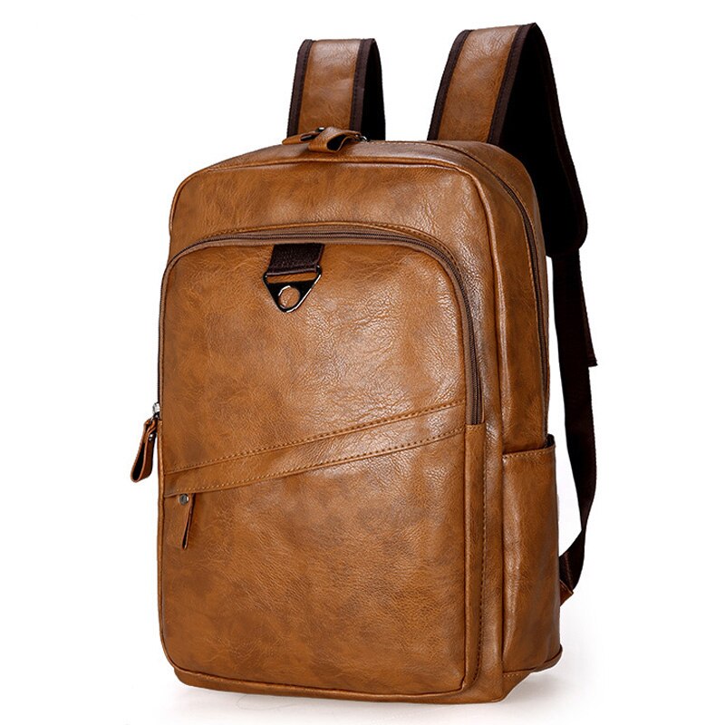 Männer Rucksack Wasserdichte PU Leder Reise Tasche Mann Große Kapazität Teenager Männlichen Mochila Laptop Rucksäcke