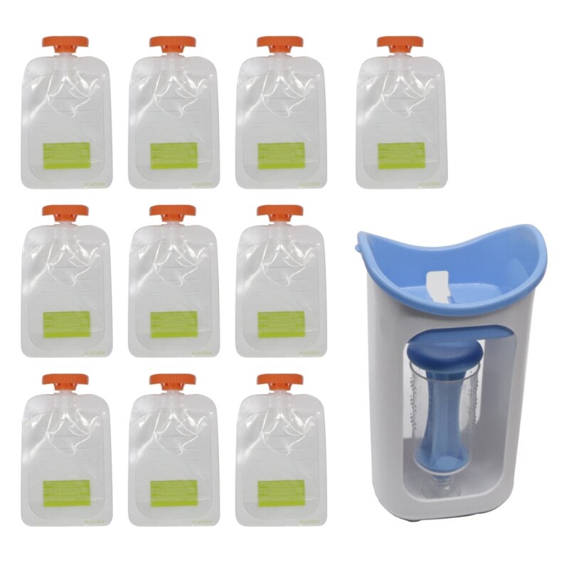 Squeeze estação de alimentos caseiro diy sacos dispensador de alimentos para bebê máquina de embalagem de armazenamento suco purê pacote de alimentação bolsas