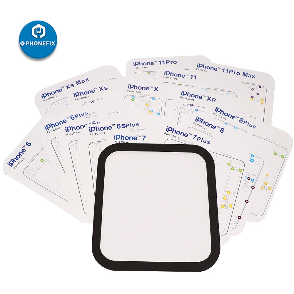 PHONEFIX Magnetic Screw Chart Mat Repair Guide Pad For iPhone 6 6 Plus 6s 7 7 Plus 8 8 Plus X Plus X Xs Xs Max XR