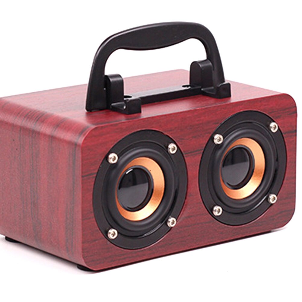 Stereo Wooden Bluetooth Speaker Portable HiFi Speakers TF Play Hand Free Call Input Super Bass Loudspeaker Computer Column