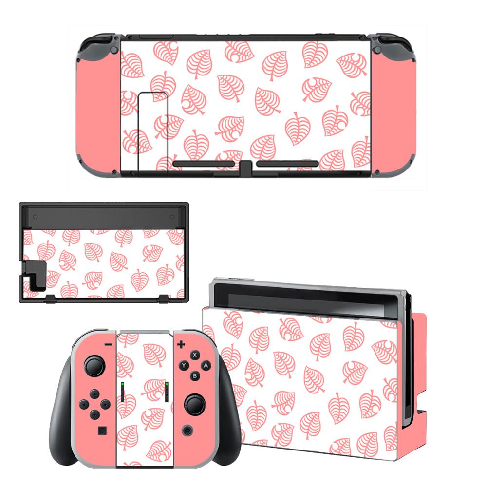 Protector de pantalla de vinilo para consola Nintendo Switch NS, pegatinas protectoras de Animal Crossing, controlador y soporte de soporte: KQBYSNS0021