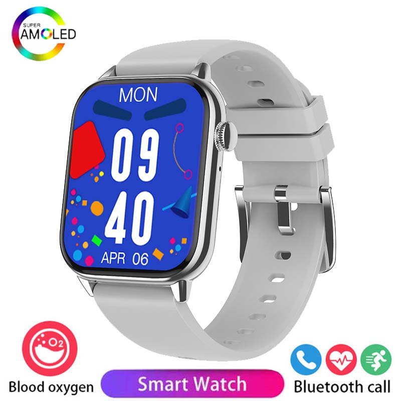 Smartwatch étanche pour hommes et femmes, appel Bluetooth, NDavid, IP67, fréquence cardiaque, oxygène sanguin, montre de sport, Android, IOS, , 2024: Black