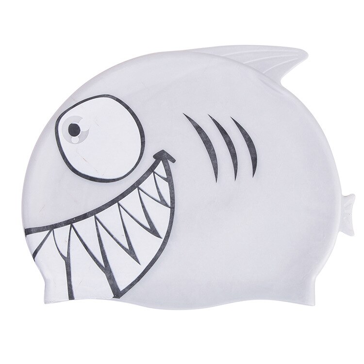 Unisex Baby Child Swimming Caps Waterproof Cartoon Kids Swimming Hat - Silicone Children Swim Cap Shark: Style 3