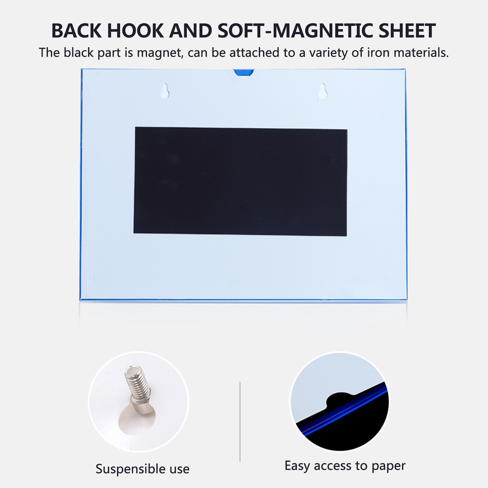 A4 Hard Rubber Sleeve File Storage Protective Cover Soft-magnetic File Bag Display