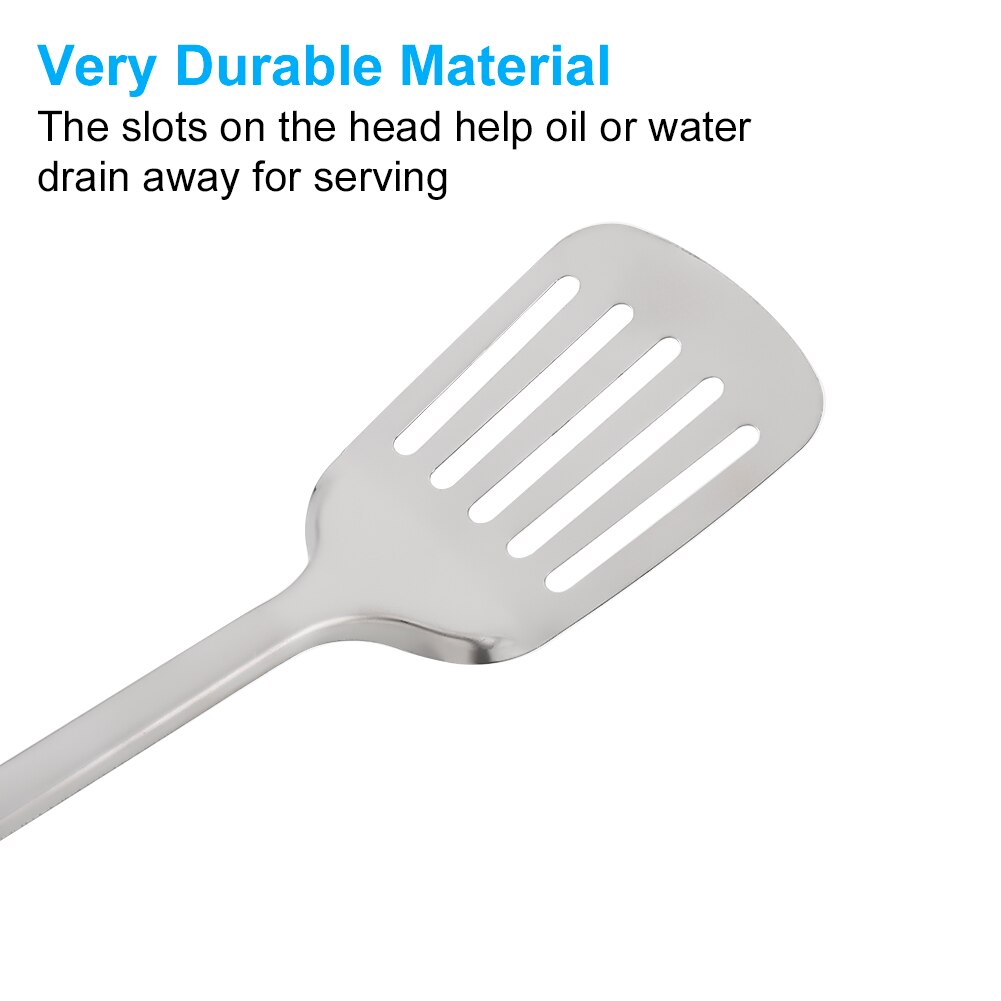 Stainless Steel Slotted Spatula Fish Flat Fish Steak Slice Frying Spatula Fish Turner Shovel Kitchen Supplies Cookware Cooking