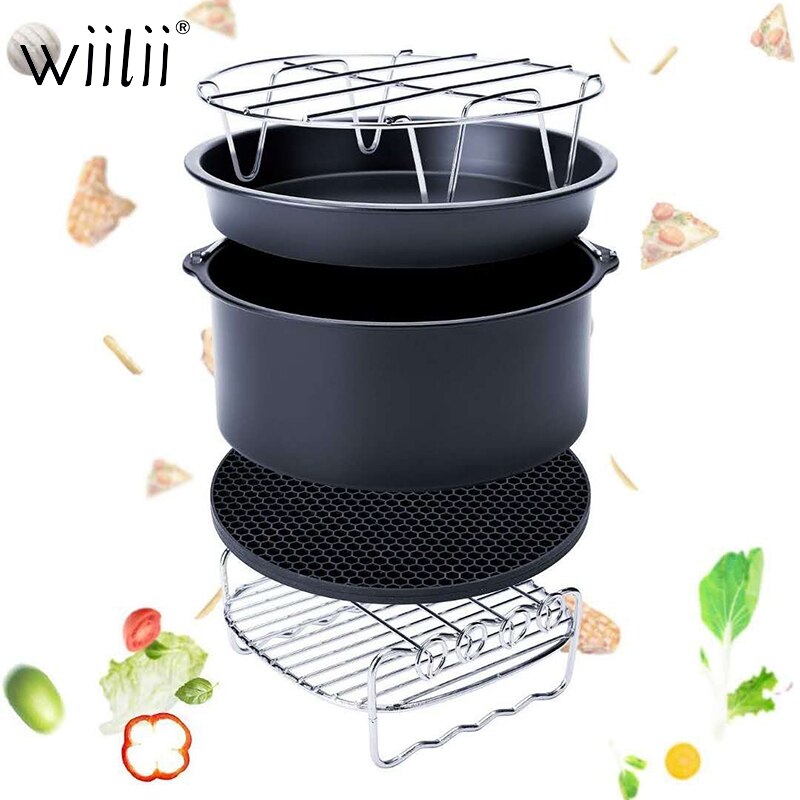 Wiilii 12Pcs 8 Inch Air Fryer Accessories Compatible For Deep Fryer Dash Oven Accessories Fit All Air Fryer
