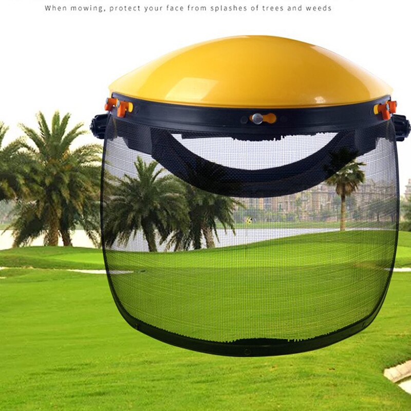 Garten Gras Trimmer Sicherheit Helm Hut Mit Volle Gesicht Mesh Visier Schutz