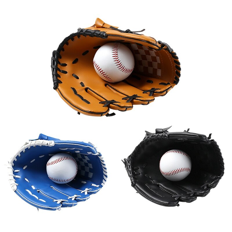 Volwassen Jeugd Honkbal Handschoenen Softbal Dikker Duurzaam Zachte PVC Lederen Pitcher Handschoenen Infield Catchers