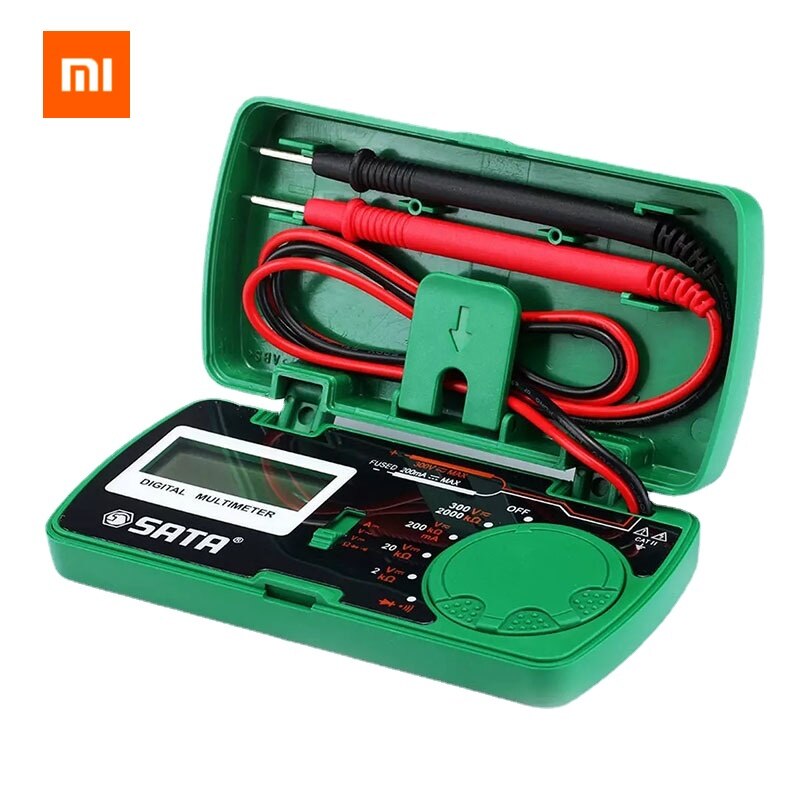 Xiaomi sata multimeter full range overload protection ac and dc voltage mini pocket easy measurement measurable continuity