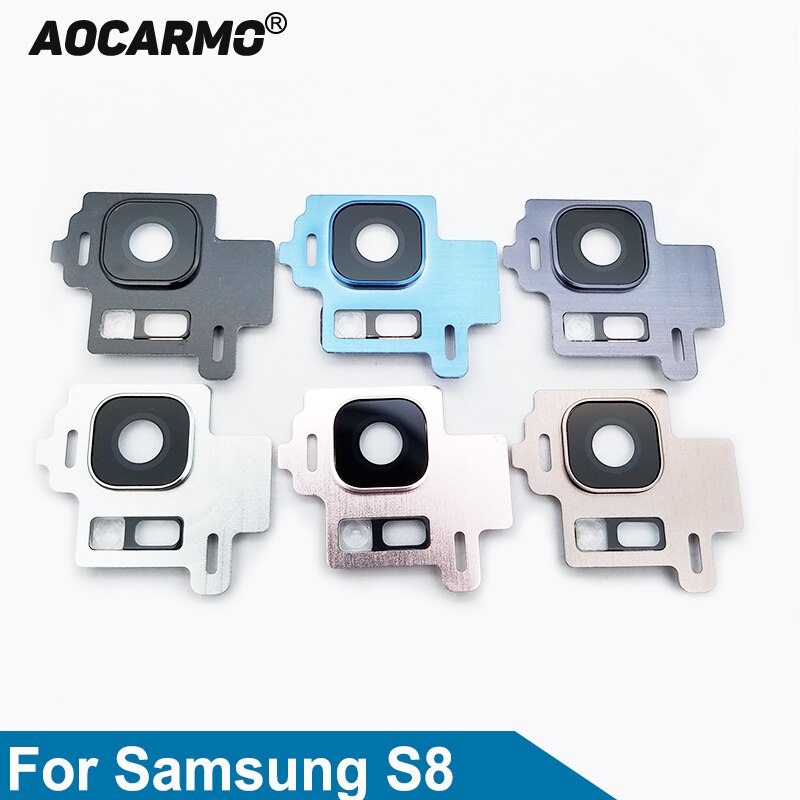 Aocarmo Hinten Zurück Kamera Objektiv Glas Ring Abdeckung Mit Rahmen Klebstoff Für Samsung Galaxis S8 SM-G9500 5.8 "Ersatz