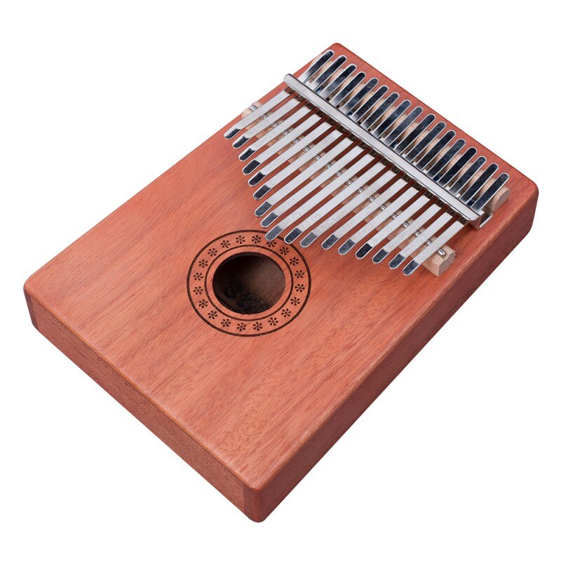 Music Beginners Thumb Piano 17 Keys Adjustable Musical Keyboard Instruments Solid Wood Portable