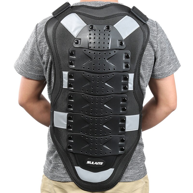 Protector de espalda para motocross, mallas protectoras negras de para la espalda, patinaje, nieve, armadura para motocicleta, XL, L, accesorios para coche