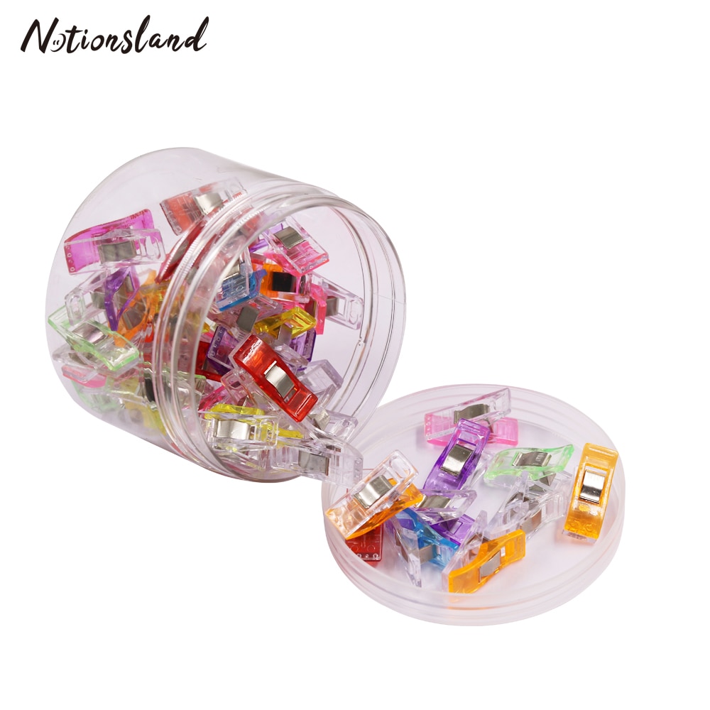 50pcs Sewing Clips Plastic Garment Clips for Quilting and Crafts Sewing Fabric Clips for Crochet and Knitting Sewing Supplies