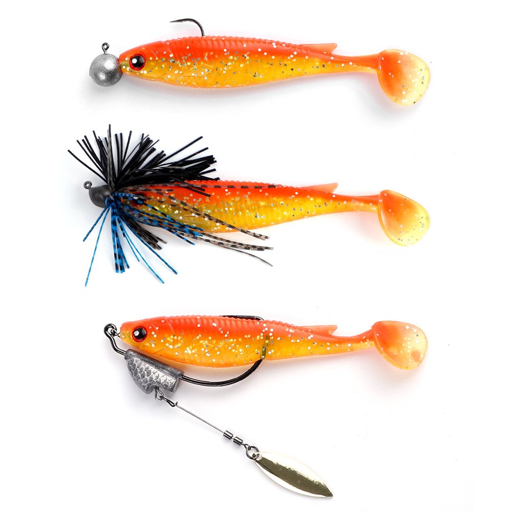 Noeby – leurre souple en PVC avec queue de pagaie, appât artificiel Wobbler idéal pour la pêche au brochet, yeux 3D, 11.5cm, 13.6g