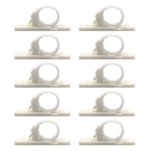 Self-adhesive Convenient Housing Data Line Data Cable Clamps for Home:  White M