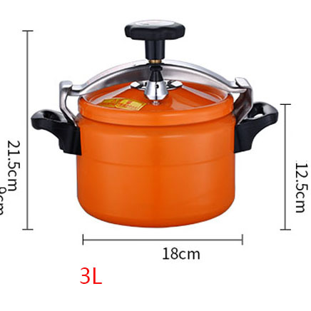 Olla a presión de cocina de 2/3L, olla de sopa de aluminio, olla de cocina portátil, utensilios de cocina para acampar al aire libre, Cocina de Inducción, estufa de Gas: Negro