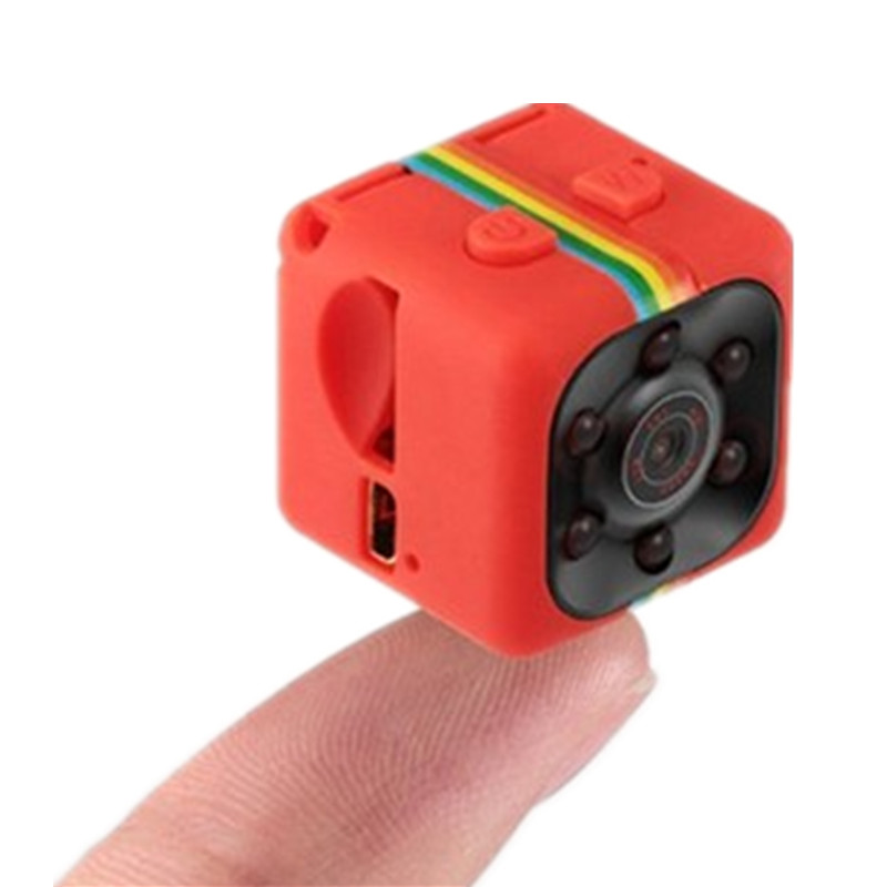 Mini kamera  hd 1080p sensor nattesyn videokamera bevægelse dvr mikro kamera sport dv video lille kamera cam  sq11: Rød