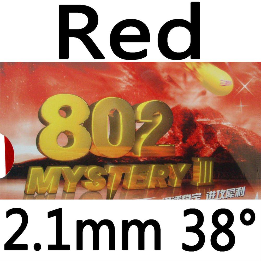 RITC 729 Friendship 802 Mystery III short pips-out table tennis pingpong rubber with sponge: Red 2.1mm H38