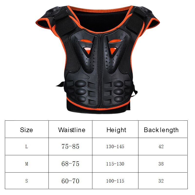 Children Full Body Protector Vest Armor Kids Motocross Armor Jacket Chest Spine Protection Gear Elbow Shoulder Knee Guard