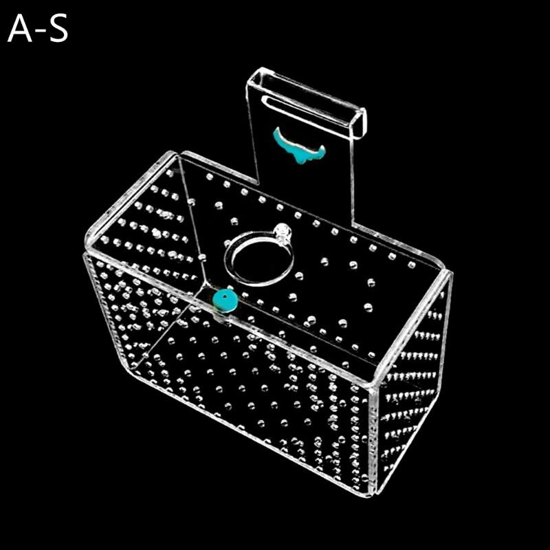 Acrylic Fish Tank Isolation Box Rearing Box Hanging Aperture 1mm / 3mm Home Aquarium Decor Fishes Transparent Clear Water Box: 1mm S