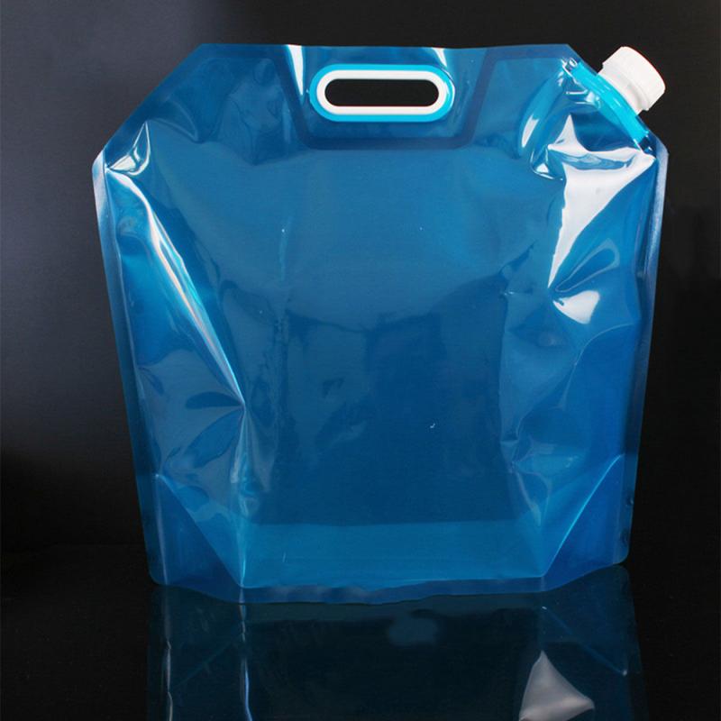 5L Picknick Milch Wein Container Hebe Träger Falten Wasser Tasche Für Camping Wandern Picknick Kanister PE Geschmacklos Sicherheit Dichtung
